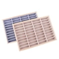 thumbnail image 3 of 40 Girds Velvet Wood Jewelry Display Organizer Box Tray Storage Holder Gift Style 1, 3 of 8