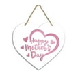thumbnail image 2 of Cartel de bienvenida para la puerta principal | Placa colgante de madera en forma de corazón | Decoración para el hogar del Feliz Día de la Madre | Decoración de entrada rústica interior y exterior, 2 of 8