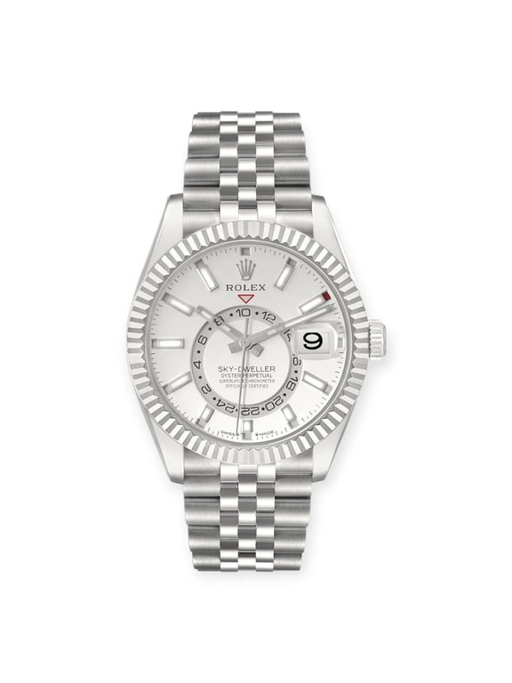 Pre-Owned Rolex Sky-Dweller 336934 Steel White Gold Mens Watch