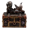 thumbnail image 3 of Ebros Bronzed Mermaid Nerida Resting On Sunken Treasure Jewelry Box Figurine 5.25"L Decorative Trinket Keepsake, 3 of 6