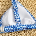 thumbnail image 4 of BRGZLK Girl's 2 Piece Swimsuit Vacation Beach Cute Floral Print Spaghetti Strap Triangle Bikini Set, Kids Girls Swimsuit Two-Piece Set Blue 12-13 Years, 4 of 7