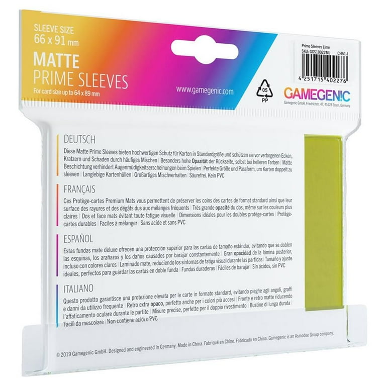 gamegenic card sleeves green Gamegenic: Sleeves main image 1