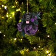 thumbnail image 4 of Nuevo Colgante Para Coche Con Perro Y Rosa Morada, Adornos Personalizados Para Árbol De Navidad, 4 of 5