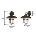 thumbnail image 5 of Westinghouse Lighting  Iron Hill One Light Outdoor Wall Fixture, Black-Bronze Finish with Highlights, Clear Glass 12-Inch Shade, 5 of 5