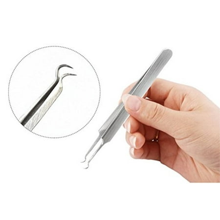 premium stainless steel bend curved blemish extractor tool for acne remover professional remove blackheads whiteheads pimple (Best Way To Remove Whiteheads)