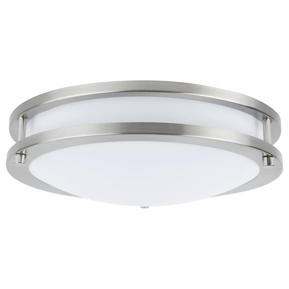Diodesy 14 Inch LED Ceiling Light Fixture, 20W Flush Mount Ceiling Light Fixture for Bathroom, Hallway, Living Room and Bedroom, Dimmable, 1400LM, 2700K-5000K 5CCT Adjustable, Brushed Nickel, ETL