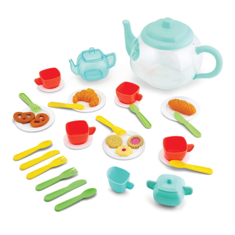 [Kidzlane]Kidzlane Durable Kids Play Dishes Pretend Play Childrens Dish Set 29 Piece with Drainer 0531 [並行輸入品] Kidzlane Kids Play Dishes - 29 Piece Pretend Play Set with