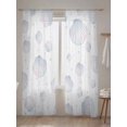 thumbnail image 5 of Sheer Curtains 96 Inches Long 2 Panels Set for Living Room, Colorful Shell Coastal Semi Sheer Curtains for Windows, Nautical Summer Beach Ocean Sea Voile Window Treatments Rod Pocket Curtain, 5 of 7
