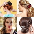 thumbnail image 4 of 4 pinzas para el pelo con forma de nido de pájaro, estilo vintage, con diseño geométrico y expandible, 4 of 5