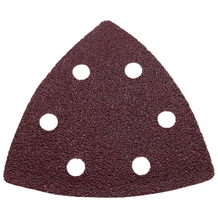 

90PCS Triple-Cornered Hook and Loop Sander Pads Triple-Cornered Detail Tools Sanding Paper 6 Holes Detail Sandpaper