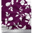 thumbnail image 1 of Soimoi Georgette Viscose Fabric Leaves & Floral Artistic Printed Fabric 1 Yard 42 Inch Wide, 1 of 5