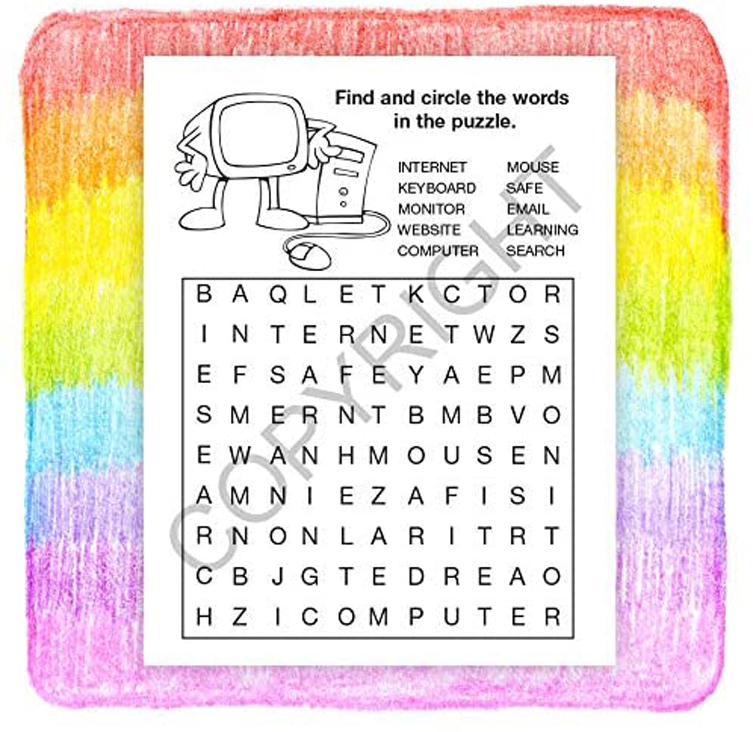 25 Pack - Internet Safety Kid's Educational Coloring & Activity Books