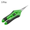 thumbnail image 3 of Uxcell 3pcs Gardening Scissors 6.5" Straight Stainless Steel Blades Hand Pruner Garden Pruning Shears for Plant Flowers Trimming in Garden, Green, 3 of 7