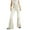 White Pants for Women, variant on LMOIPLI Women's Slim Lightweight Long Pants Elastic High Waist Bootcut Denim Pants Fashion Summer Clothes Solid Color Vintage Denim Pants White M
