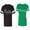 Men Black / Women Green, variant on Daddy Mommy Since 2017 Matching Couple Cotton Jerseys (Men Black / Women Black) (Men S / Women S)