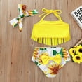 thumbnail image 3 of HAWEE Maillot de Bain Bébé Fille Mignon Triangle à Franges Bikini Tankini 2 Pcs Maillot de Bain Filles, 3 of 6