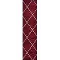 thumbnail image 3 of JONATHAN Y SUPERSOFT 2 x 10 Runner Rug, Cole Minimalist Diamond Trellis - Red/White, SEU102I-210, 3 of 9