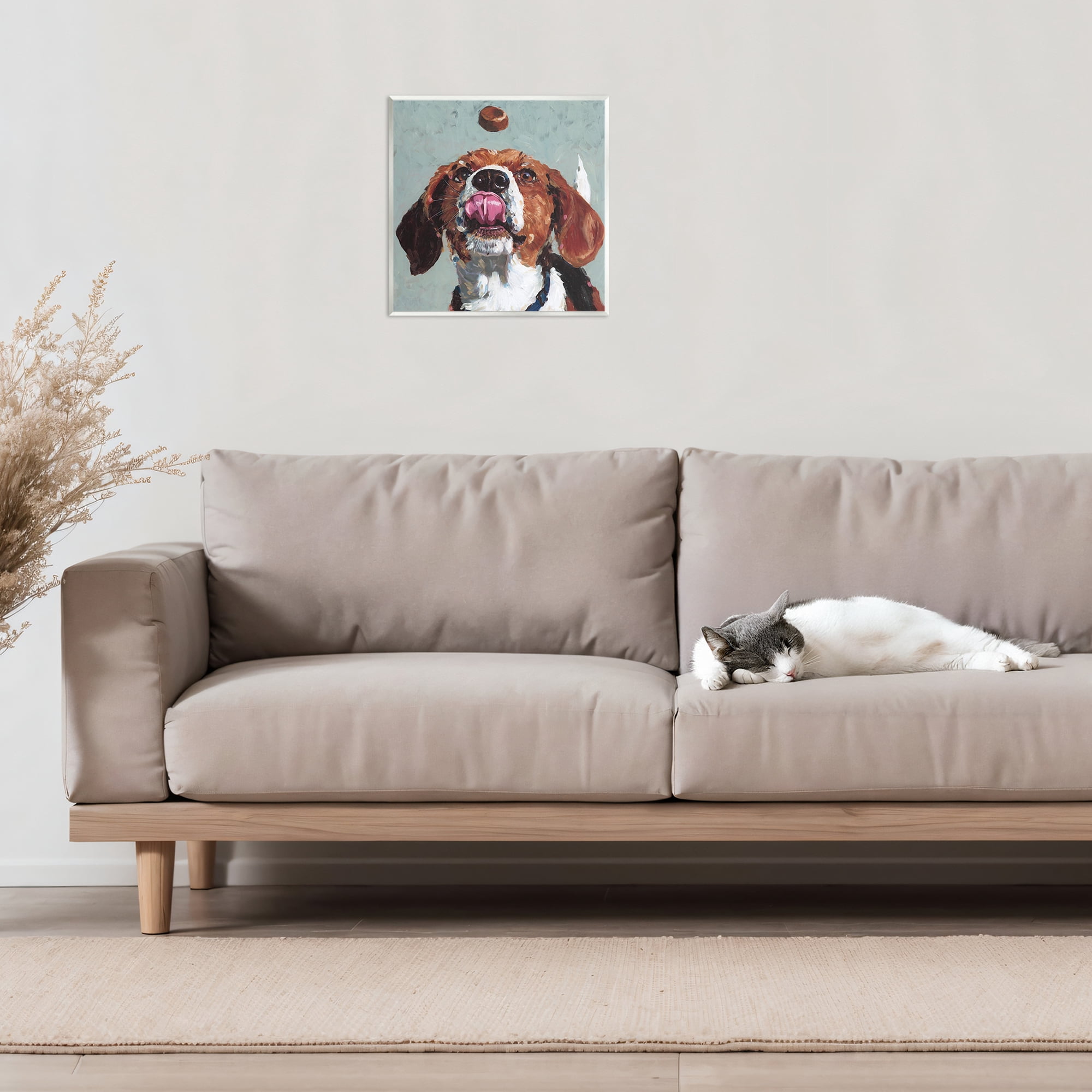 Stupell Industries Beagle Treat Excitement Wall Plaque Art, design by Studio Bautista