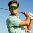thumbnail image 2 of KANASTAL Over Glasses Sunglasses for Men Women Fit over Wraparound Sport Sun GLasses Cycling Mirrored Green Lens, 2 of 7