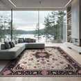 thumbnail image 2 of ODIKA 6'x9' Washable Area Rug Non-Slip, Easy Care, Dining Funky Under Scrollwork Vintage Academia Table Alfombras for Family Room, Living Room, Master Bedroom, 2 of 7