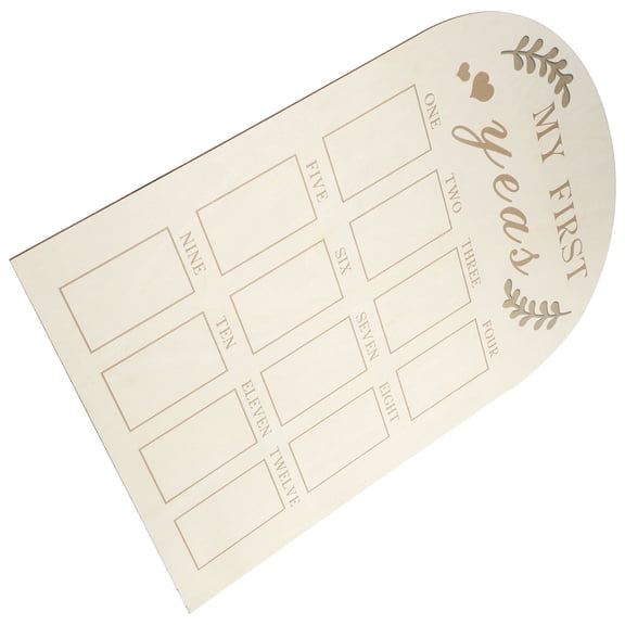 STOBOK One Year Old Baby Picture Frame Wood Keepsake Creation 1Pack