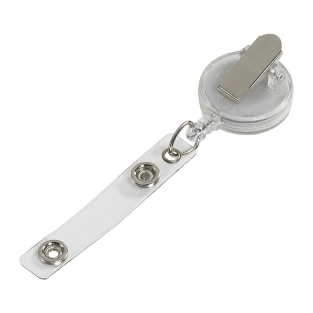 Retractable Lanyard With Strap Clip, Clear 36" (12 Per/Case)