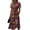 Multicolor, variant on Womens Halloween Novelty Dresses Midi Dress V Neck Short Sleeve A Line Pumpkin Halloween Print Casual Halloween Theme Event