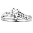 thumbnail image 1 of 14K White Gold 0.52 cttw. Round Diamond 2-piece Bridal Ring Set, size 8.5, 1 of 2