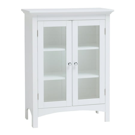 Denali Floor Cabinet With Two Doors And Adjule Shelves In White