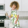 thumbnail image 4 of Yellow Lemon Fruit Leaves White Pattern Kids Aprons for Girls and Boys,Adjustable Neck Strap Toddler Aprons for Kids Cooking Baking, 4 of 6