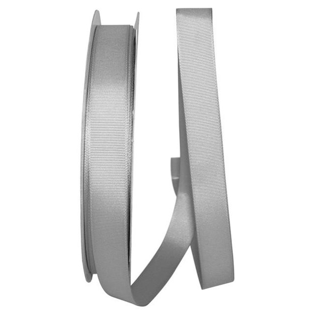 Reliant Ribbon 4900-070-05C 0,875 Po 100 Verges Gros Grain Style Ruban&44; Argent