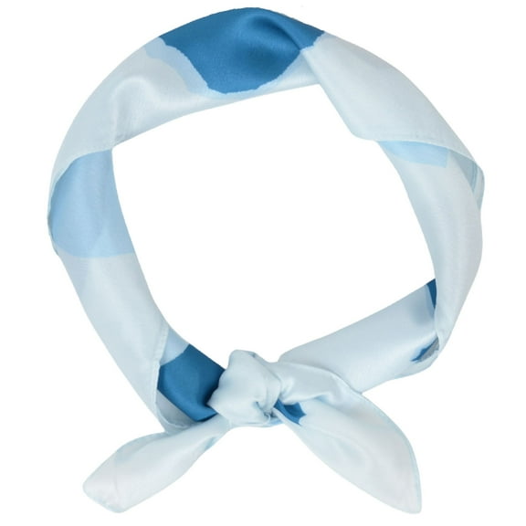 Silk Feeling Hair Scarf Small Square Satin Head Scarf Neckerchief Women 23 Inches- One Size Fits Most, Blue