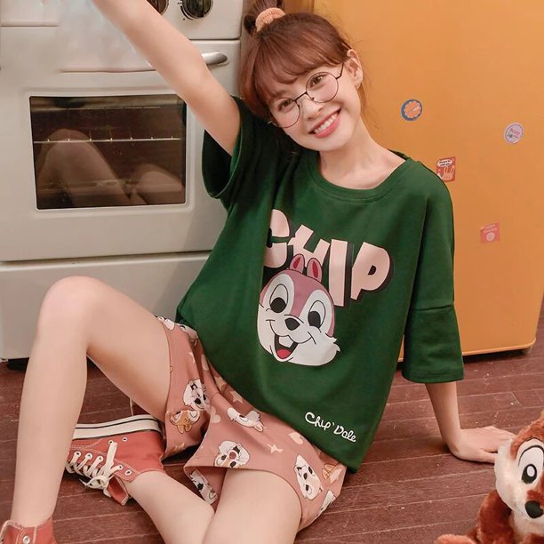 Pijamas de Anime Crayon Shin-Chan, moda coreana de dibujos animados, pantalones de manga larga de algodón, conjunto de dos piezas para prendas de vestir, ropa de descanso para niñas Y2K