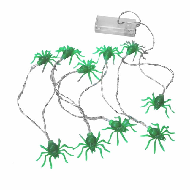 EQWLJWE Halloween Decorations Baby Toys,10Pc Halloween Lights Outdoor LED Halloween String Lights Spider Halloween Lights Battery Operated Halloween Lights for Halloween Decorations Outdoo