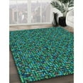 thumbnail image 3 of Ahgly Company Machine Washable Indoor Rectangle Transitional Dark Blue Grey Blue Area Rugs, 2' x 5', 3 of 7