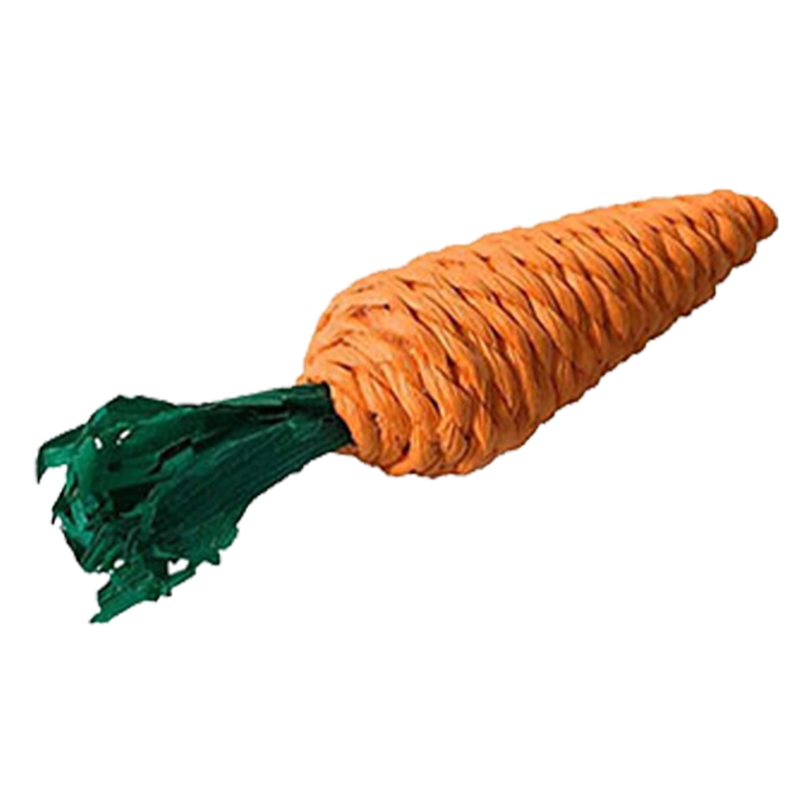 DOPI 6Pcs/Set Molar Supplies Set Eye-catching Orange Carrot Design Wood Straw Ball Hamster Chew Toy for Squirrels