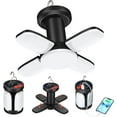 thumbnail image 1 of Linterna de camping LED de 4500 mAh, lámpara solar recargable por USB, 6 modos de iluminación, luz de camping plegable de 360°, luz de camping SOS IPX5 impermeable, luz de tienda de campaña para, 1 of 5