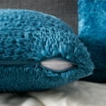 thumbnail image 5 of PAVILIA Fluffy Teal Blue Throw Pillow Covers, Decorative Accent Pillow Cases for Bed Sofa Couch, Soft Faux Fur Cushion Cover, Square Sherpa Pillowcases, Home Room Decor, Teal, 20x20 Set of 2, 5 of 9