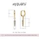 thumbnail image 3 of Aros colgantes de oro para mujer SpikeA estilo bohemio de playa rellenos de oro de 14 k talla S, 3 of 4
