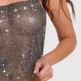 thumbnail image 5 of Uaswgudfs Women's Crop Top Strappy Lingerie Top - Party Bling Sparkly Bralette for Women Black XL, 5 of 5
