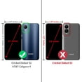 thumbnail image 2 of TJS for Cricket Debut S2 / AT&T Calypso 4 Phone Case, [Military Grade] Robotic Magnetic Support Car Mount Metal Ring Holder Kickstand Cover (Red), 2 of 6