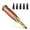 Red brown, variant on Adjustable Leather Hole Punch Automatic Screw Hole Punch Tool with Wood Color Wooden Handle Bookbinding Tool Leather Hole Punch with 6 Tips Size 1.5mm/2mm/2.5mm/3mm/3.5mm/4mm