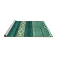thumbnail image 2 of Ahgly Company Machine Washable Indoor Rectangle Abstract Turquoise Blue Modern Area Rugs, 8' x 10', 2 of 4