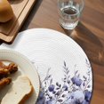 thumbnail image 3 of Purple Blooms Floral Round 13 Inch Placemats Set of 2, Farmhouse Spring Flowers Botanical HeatResistant Non Slip Place Mats for Dining Table, Wipeable Braided Kitchen Table Mats for Housewarming, 3 of 9