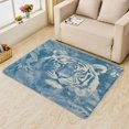 thumbnail image 2 of Tiger Area Rug 6x9, Floral Rugs for Bedroom Living Room, Wildlife Carpet, Machine Washable Rug, Non Slip soft Low Pile Rugs Large Area Rug Home Decor, 2 of 7