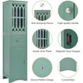 thumbnail image 6 of 64" H Tall Bathroom 2 Doors & Drawer, Home Space Saver, Narrow Floor Freestanding Storage Cabinets with Adjustable Shelves for Living, Entryway, Laundry Room, Green, 6 of 7