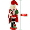 thumbnail image 3 of Ornativity Santa Nutcracker 13.5" - Holiday Wooden Nutcracker Santa Figure Home Decoration, 3 of 6