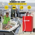 thumbnail image 2 of VEVOR Caddy de combustible de 30 galones, tanque de almacenamiento de combustible en 2 ruedas, Caddy de gas portátil con bomba de transferencia manual, contenedor de combustible diesel de gasolina pa, 2 of 9