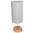 thumbnail image 2 of Touch Control Table Nightstand Lamp LED 3 Gear Dimmable 2 USB Ports Bedside Desk Light US Plug 110V Gray Lampshade, 2 of 12