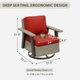 thumbnail image 4 of COOS BAY Rustic Hideaway Single Outdoor Swivel Rocker, Patio Wicker Rocking Chair with Deep Seating for Patio, Outdoor Balcony, Beige/Red, 4 of 10